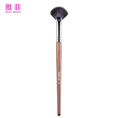 acheter TOUCH UP 09 Professionnel personnalisé poils de chèvre Ventilateur maquillage Brosses de précision surligne Contour nez oeil ombre poignée en bois fabrication en ligne