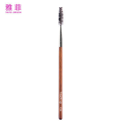 F29 Brosses pour maquillage du visage et des cheveux synthétiques à cils bouclés Brosses à poignée en bois