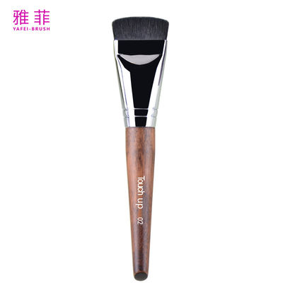 TOUCH UP 02 Brosses à base de cheveux synthétiques Brosses de maquillage facial professionnel en cuivre plat