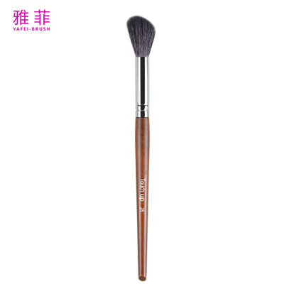 Touche 28 Blusher de mélange de nez ombre de contour pinceau Logo personnalisé Cheveux d'animal Ferrule de cuivre poignée en bois de qualité supérieure OEM ODM usine