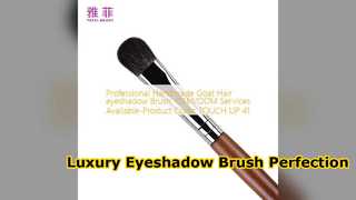ODM d'OEM de brosse de fard à paupières de cheveux de chèvre de luxe